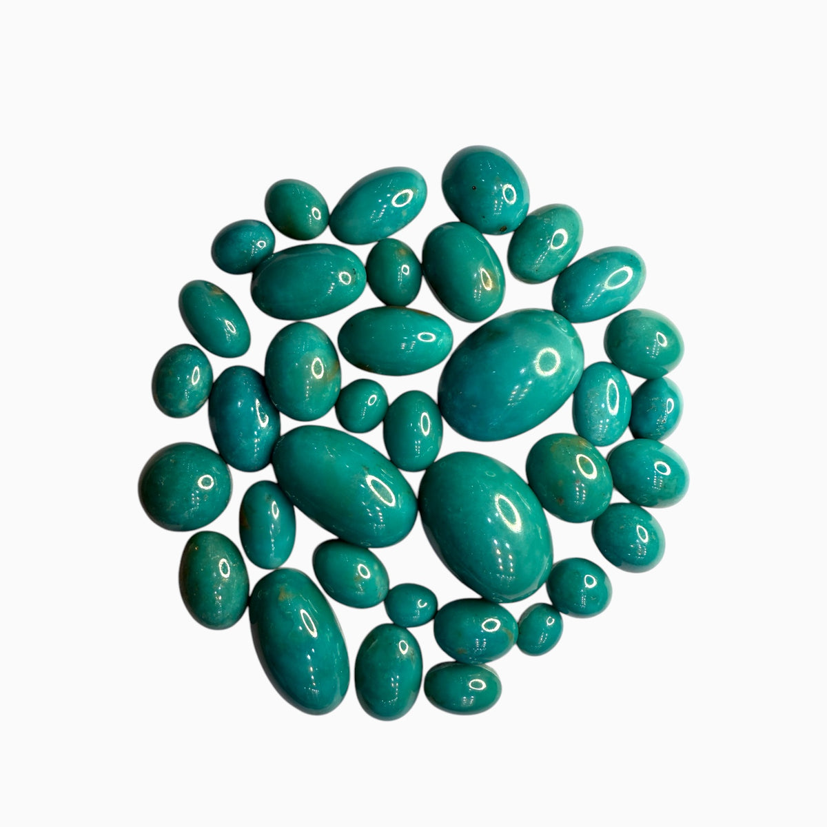 Natural Turquoise Oval Cabochon CadetBlue (Greenish Blue) Lot Price per Carat