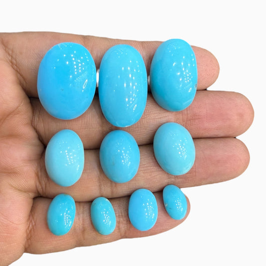 Natural Turquoise Oval Cabochon LightSkyBlue Lot From 3 Carats to 50 Carats Price per Carats