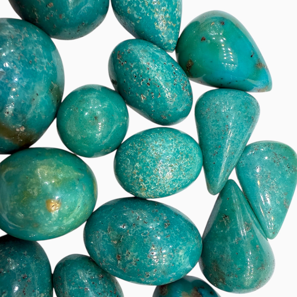 Natural Turquoise Oval Cabochon (MediumTurquoise Color) From 3-50 Carats Price Per Carats