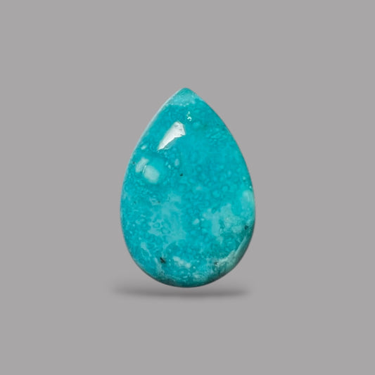 Natural Turquoise Pear Cabochon 4.74 Carats 15.2 x 10.1 x 4.3 mm From Iran
