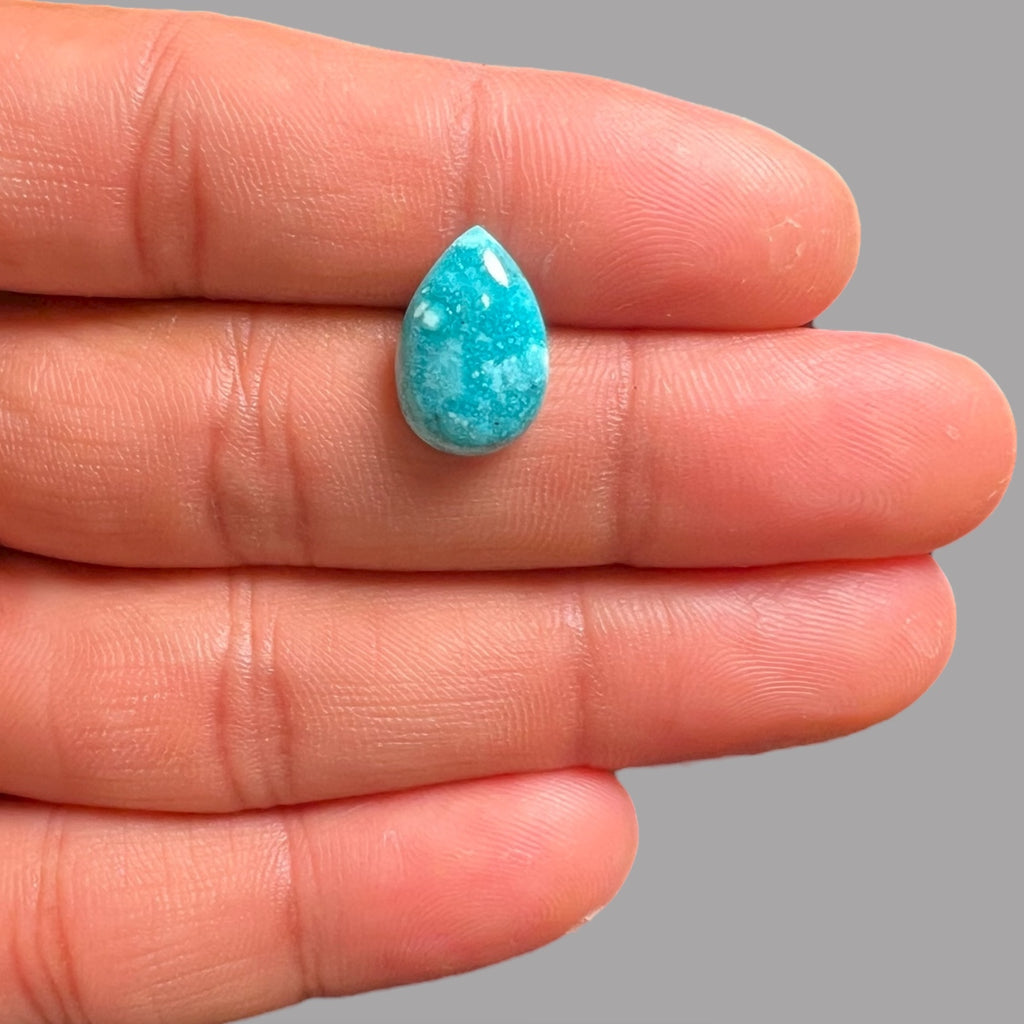 Natural Turquoise Pear Cabochon 4.74 Carats 15.2 x 10.1 x 4.3 mm From Iran
