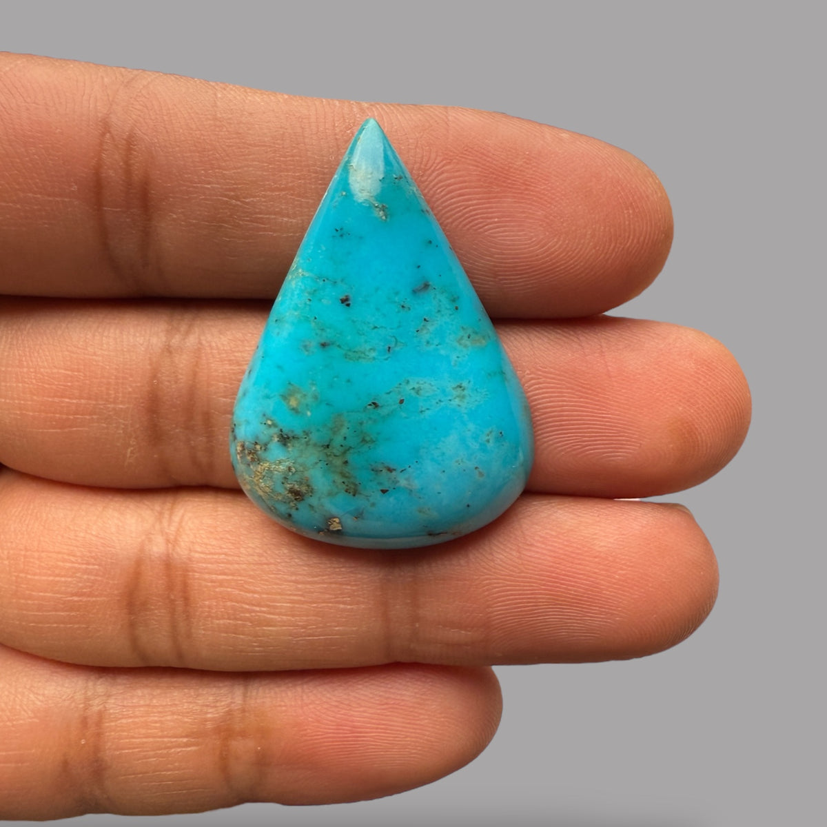 Natural Turquoise Pear Cabochon 40.00 Carats 35.53 x 26.24 x 7.99 mm