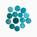Natural Turquoise Round Flat from 5 - 15 mm Coin Shape Price Per Carats