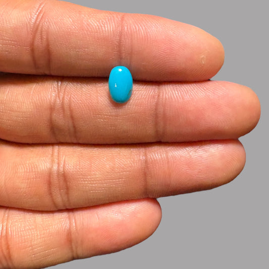 Natural Turquoise Stone 1.21 Carats 9.5 x 6.3 x 2.5 mm in Oval