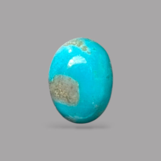 Natural Turquoise Stone 1.42 Carats 9.7 x 7.2 x 3.2 mm in Oval