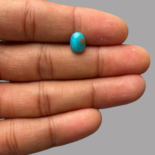 Natural Turquoise Stone 1.42 Carats 9.7 x 7.2 x 3.2 mm in Oval