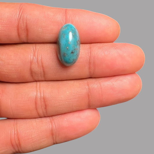Natural Turquoise Stone 11.52 Carats 19.5 x 10.8 x 8.5 mm in Oval