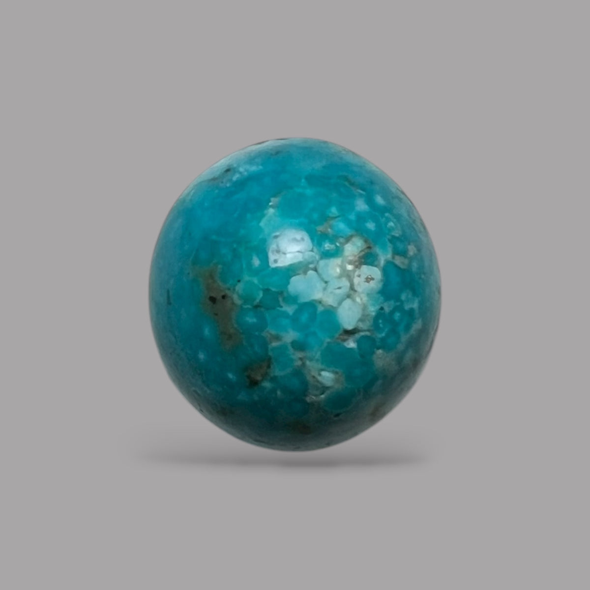 Natural Turquoise Stone 12.16 Carats 15.1 x 13.9 x 9.1 mm in Oval