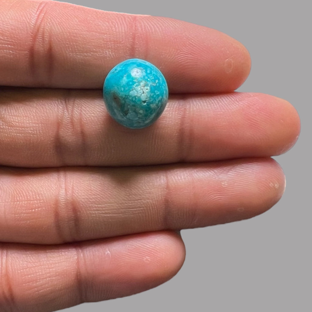 Natural Turquoise Stone 12.16 Carats 15.1 x 13.9 x 9.1 mm in Oval