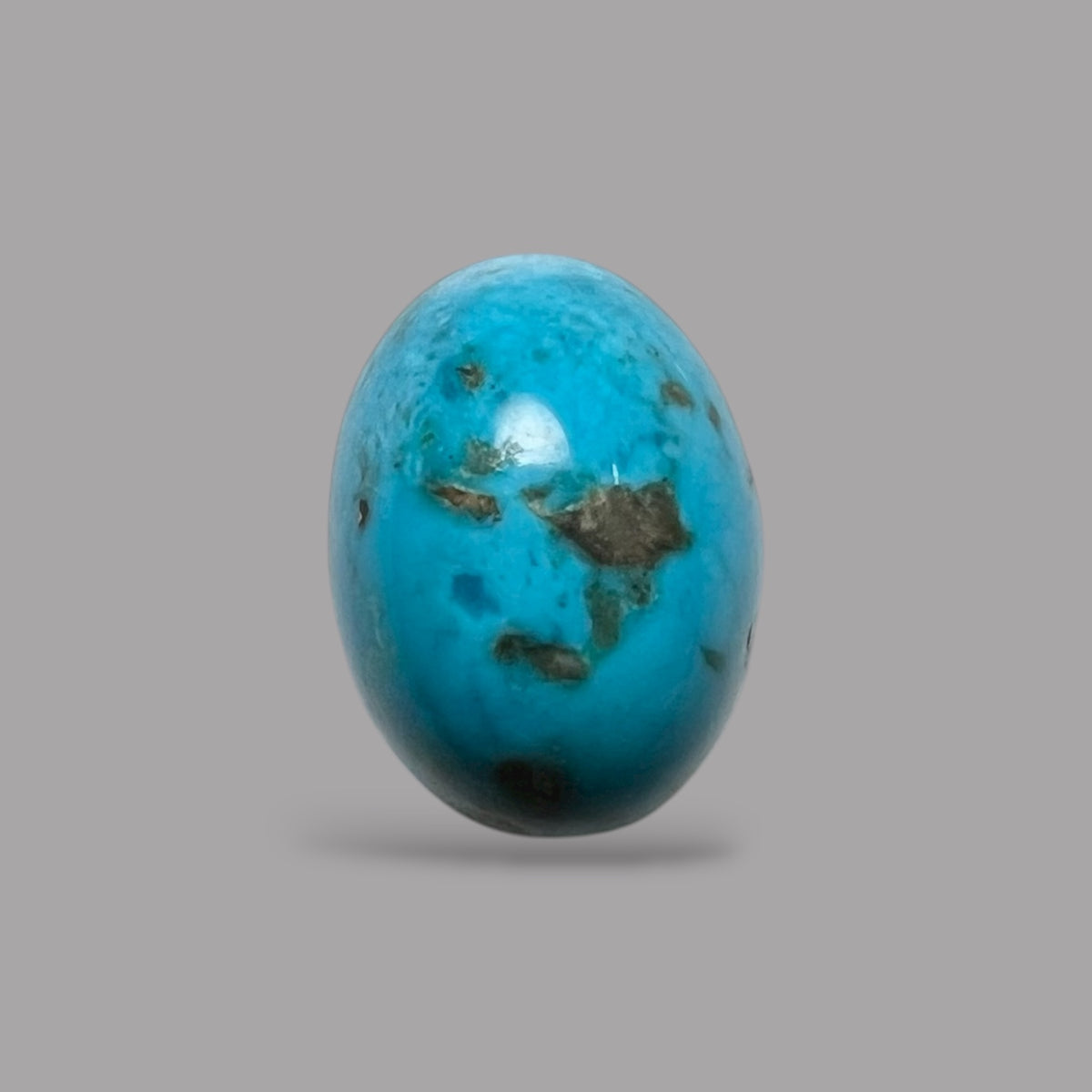 Natural Turquoise Stone 14.29 Carats 17 x 12.5 x 9.5 mm in Oval