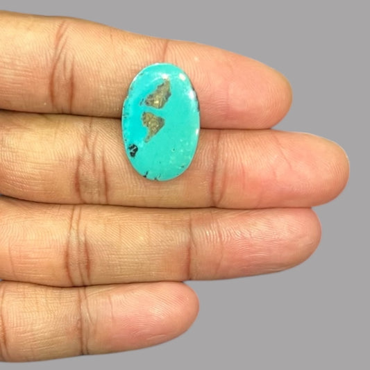 Natural Turquoise Stone 17.78 Carats 23.4 x 15.5 x 6.5 mm in Oval