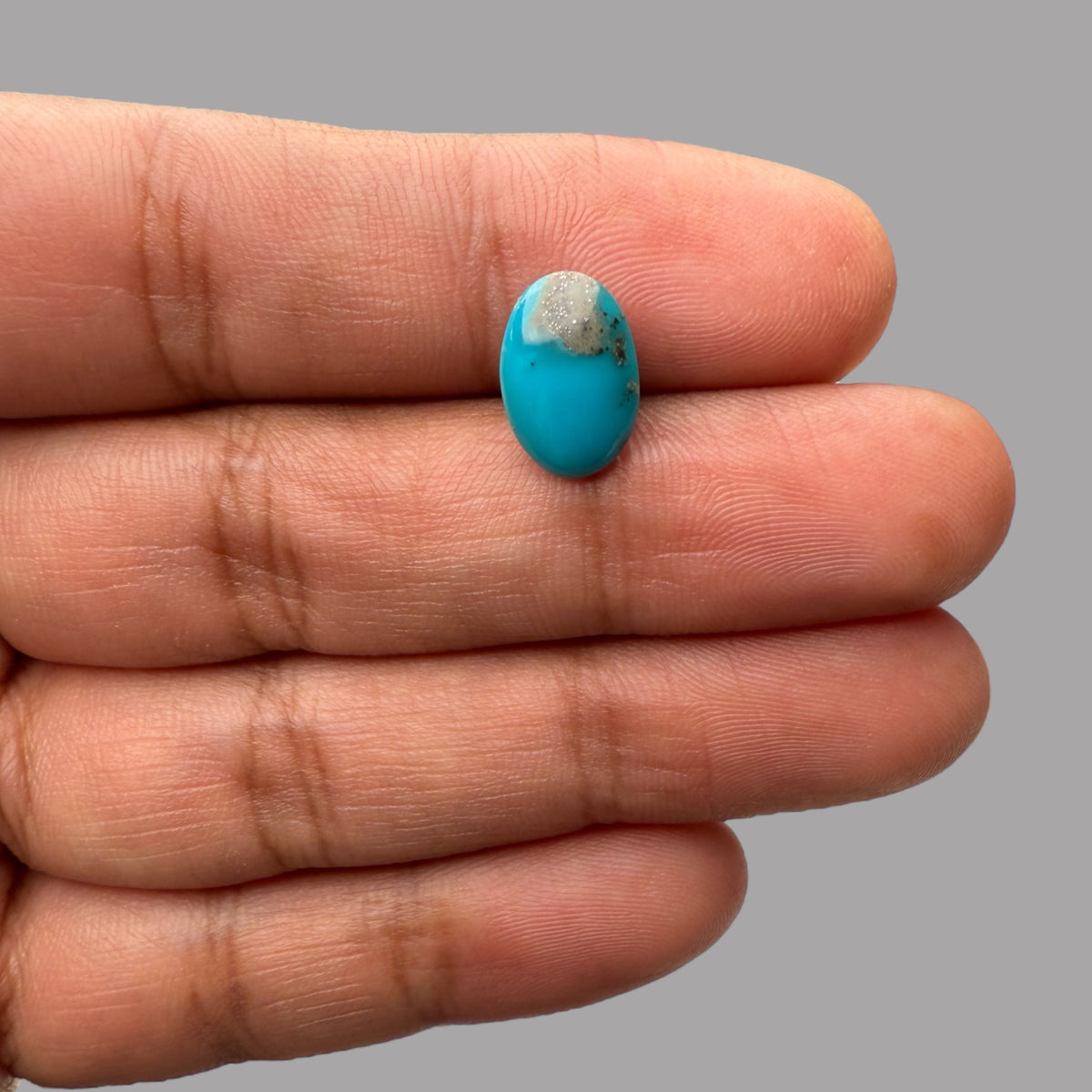Natural Turquoise Stone 2.48 Carats 12.5 x 8.4 x 4.2 mm in Oval