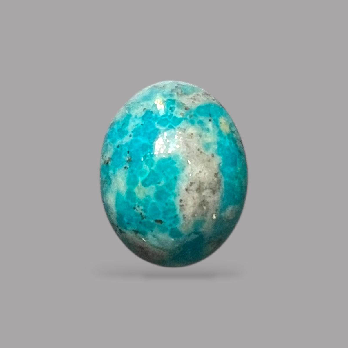 Natural Turquoise Stone 2.53 Carats 10.2 x 8 x 4.8 mm in Oval