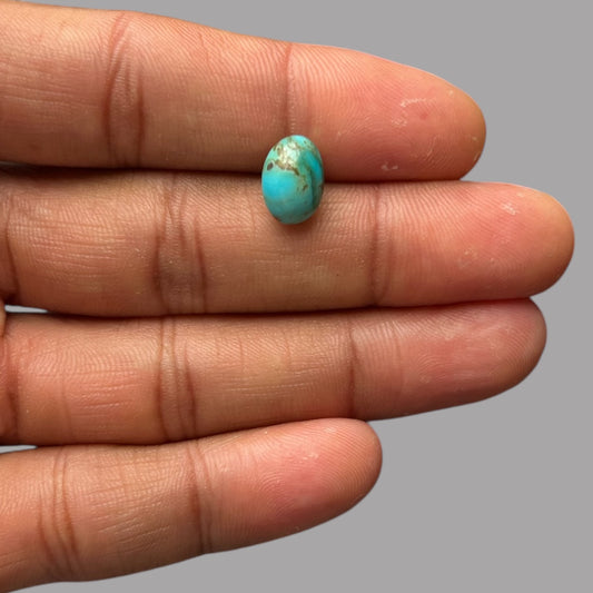 Natural Turquoise Stone 2.63 Carats 11 x 7.9 x 4.9 x mm in Oval