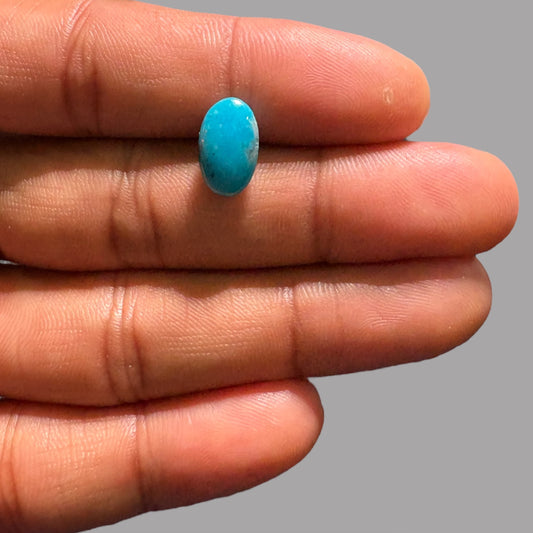 Natural Turquoise Stone 2.84 Carats 13.1 x 7.9 x 3.9 mm in Oval