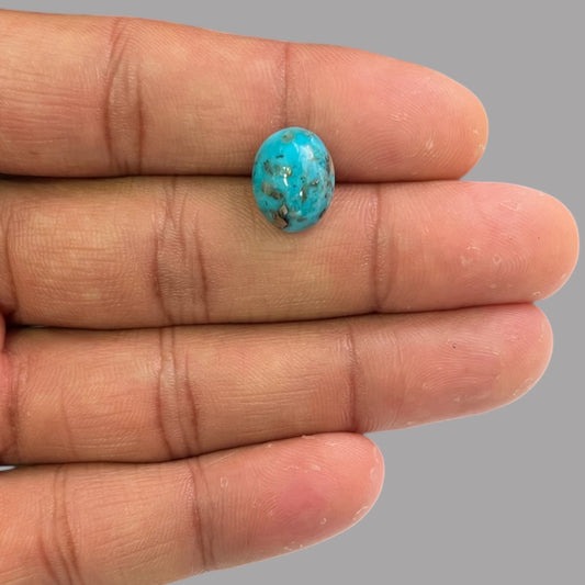Natural Turquoise Stone 2.93 Carats 14.5 x 9.2 x 3.3 mm in Oval