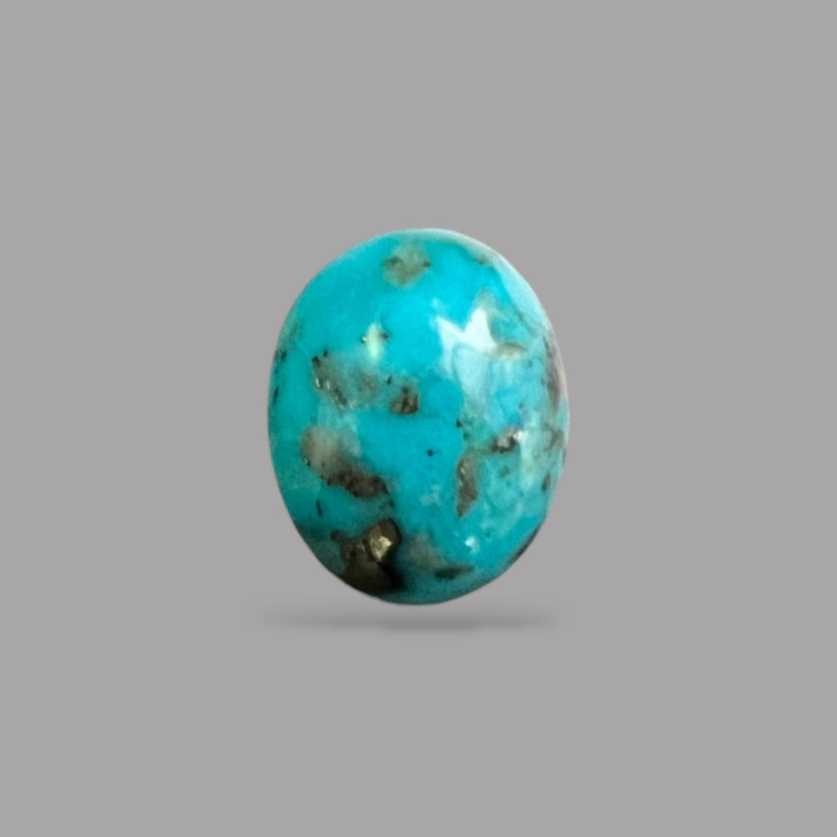 Natural Turquoise Stone 2.93 Carats 14.5 x 9.2 x 3.3 mm in Oval