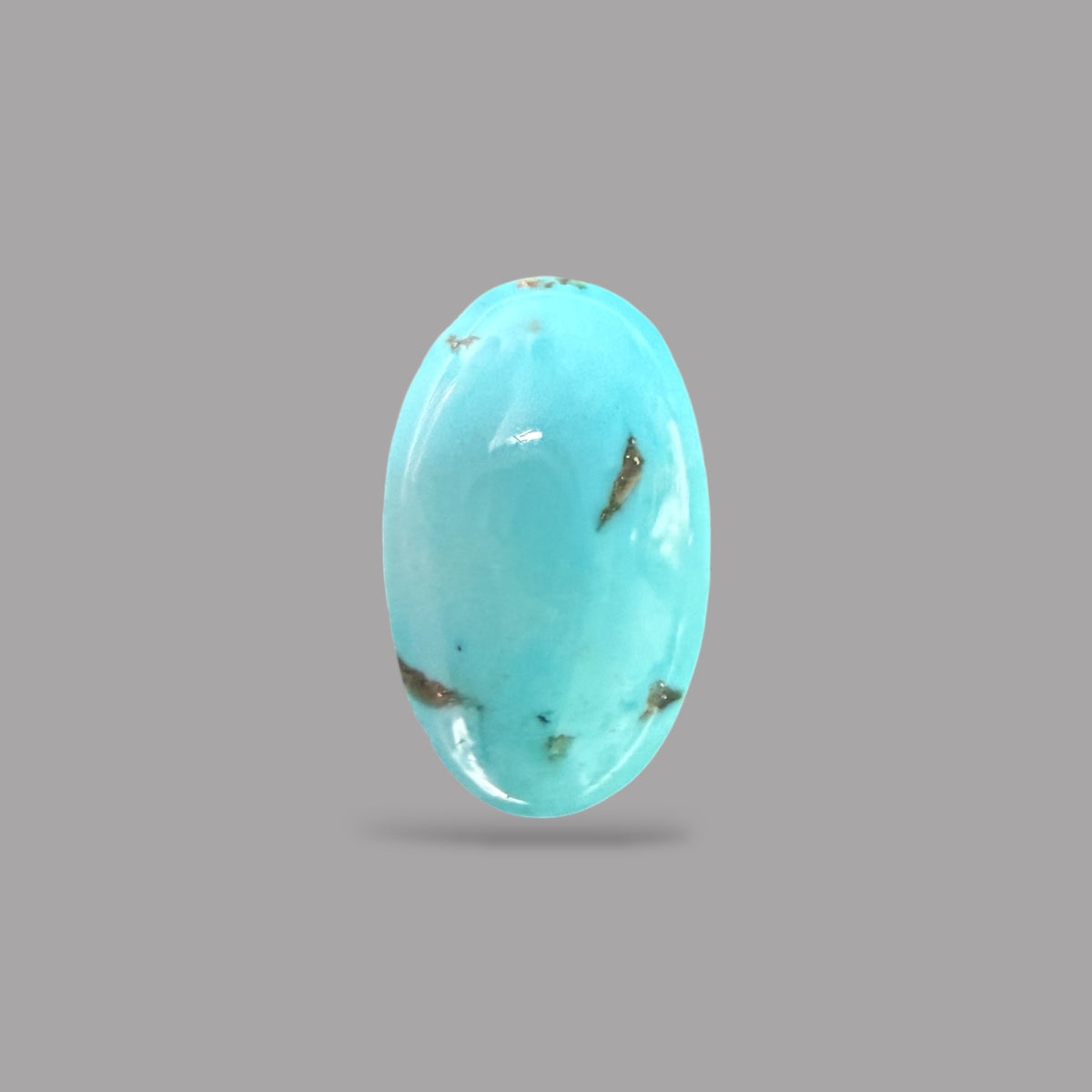 Natural Turquoise Stone 3.01 Carats 13.5 x 8.2 x 3.6 mm in Oval