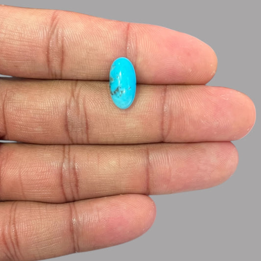 Natural Turquoise Stone 3.19 Carats 14.5 x 7.6 x 4.5 mm in Oval