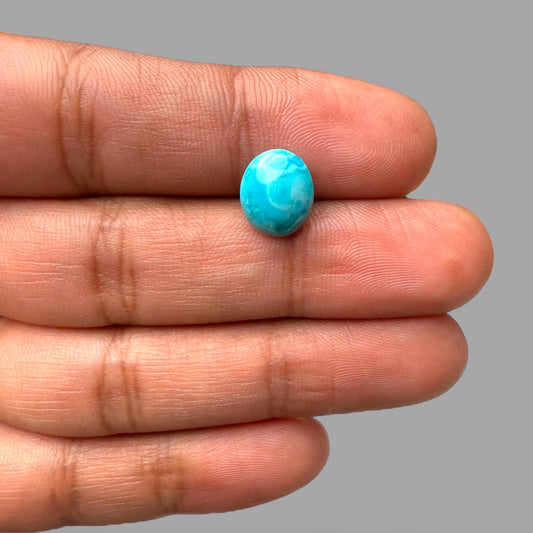 Natural Turquoise Stone 3.27 Carats 11 x 9 x 4.5 mm in Oval