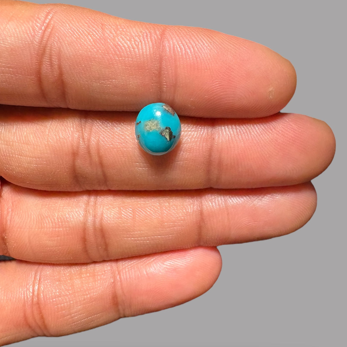 Natural Turquoise Stone 3.42 Carats 10.4 x 9 x 5 mm in Oval