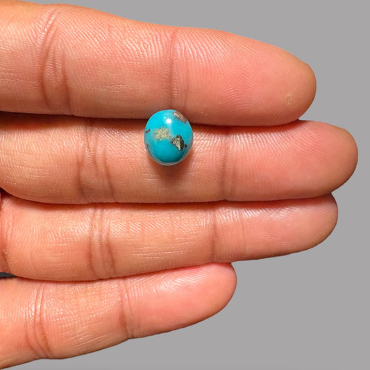 Natural Turquoise Stone 3.42 Carats 10.4 x 9 x 5 mm in Oval