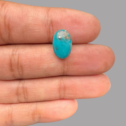 Natural Turquoise Stone 3.50 Carats 13.2 x 8.7 x 4.5 mm in Oval