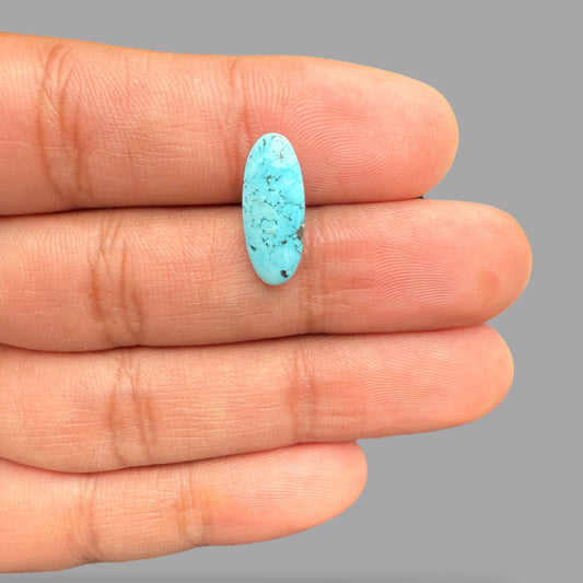 Natural Turquoise Stone 3.60 Carats 16.7 x 6.9 x 4 mm in Oval