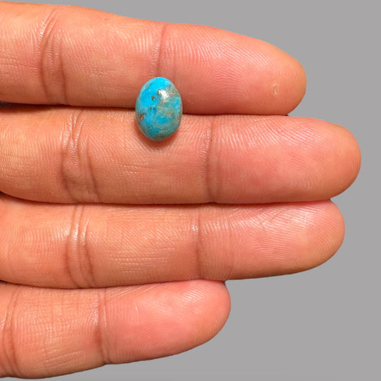 Natural Turquoise Stone 3.61 Carats 11.3 x 8.7 x 5.2 mm in Oval
