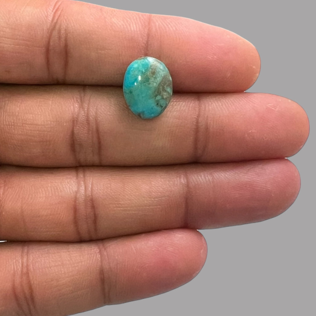 Natural Turquoise Stone 3.63 Carats 14.5 x 8.3 x 4 mm in Oval
