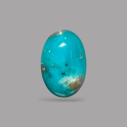 Natural Turquoise Stone 3.63 Carats 14.6 x 9.7 x 4.4 mm in Oval