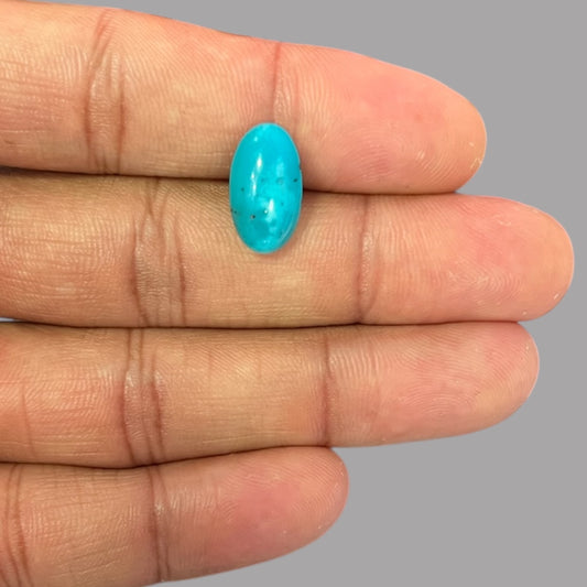 Natural Turquoise Stone 3.67 Carats 15.5 x 8.8 x 4.7 mm in Oval