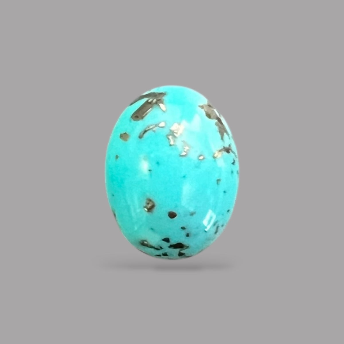 Natural Turquoise Stone 3.69 Carats 14 x 10 x 4.2 mm in Oval