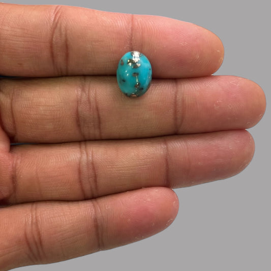 Natural Turquoise Stone 3.74 Carats 15.3 x 8.8 x 3.9 mm in Oval