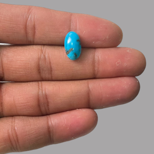 Natural Turquoise Stone 3.76 Carats 14.3 x 8.1 x 4.2 mm in Oval