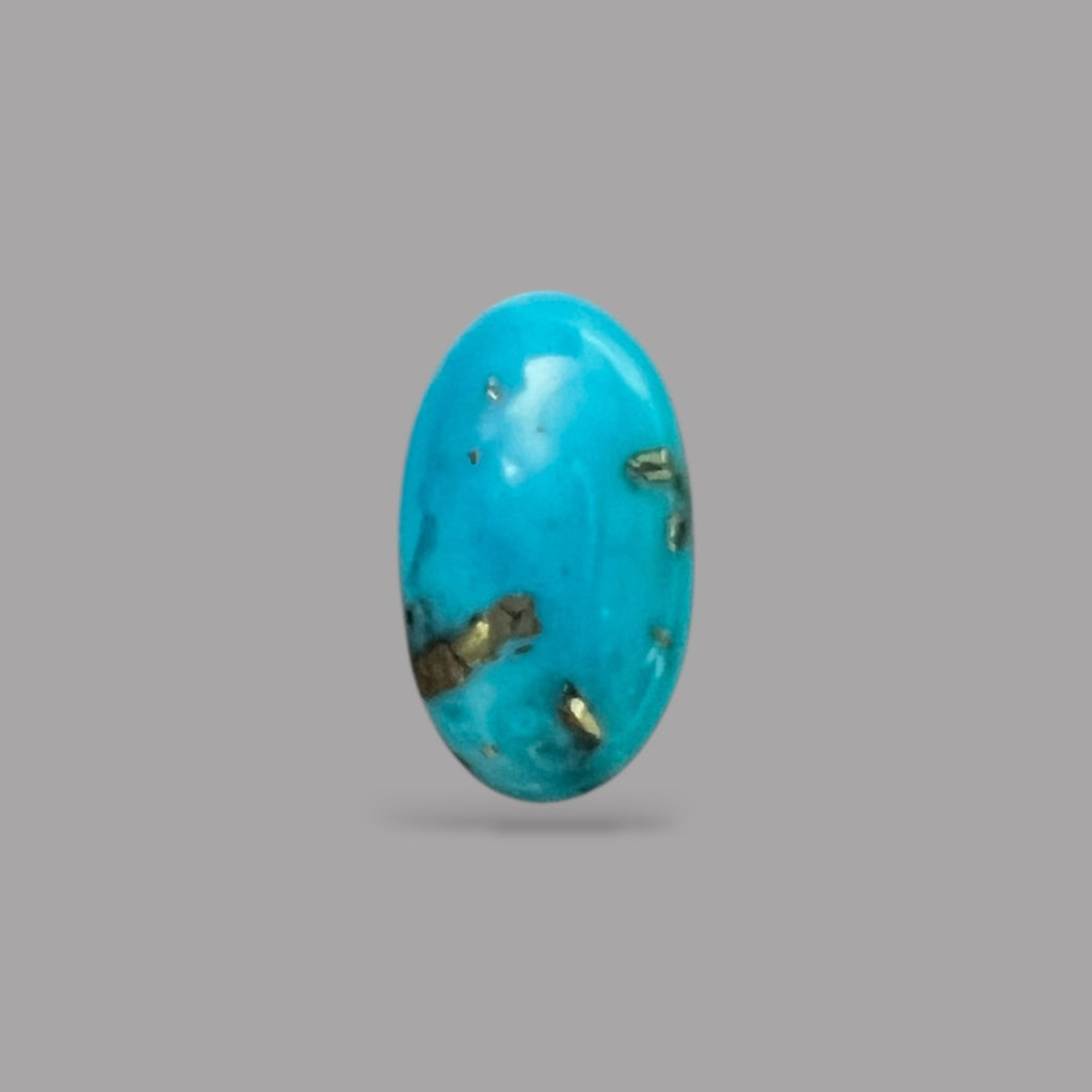 Natural Turquoise Stone 3.76 Carats 14.3 x 8.1 x 4.2 mm in Oval