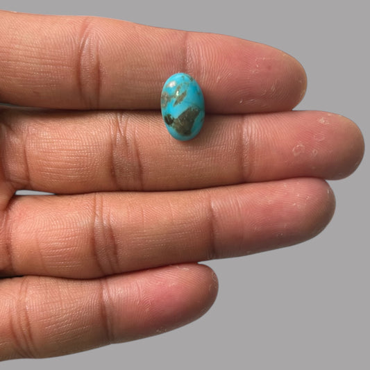 Natural Turquoise Stone 3.77 Carats 14.1 x 9.2 x 4.4 mm in Oval