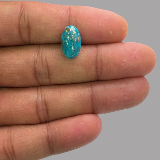 Natural Turquoise Stone 3.89 Carats 12 x 9 x 5.1 mm in Oval