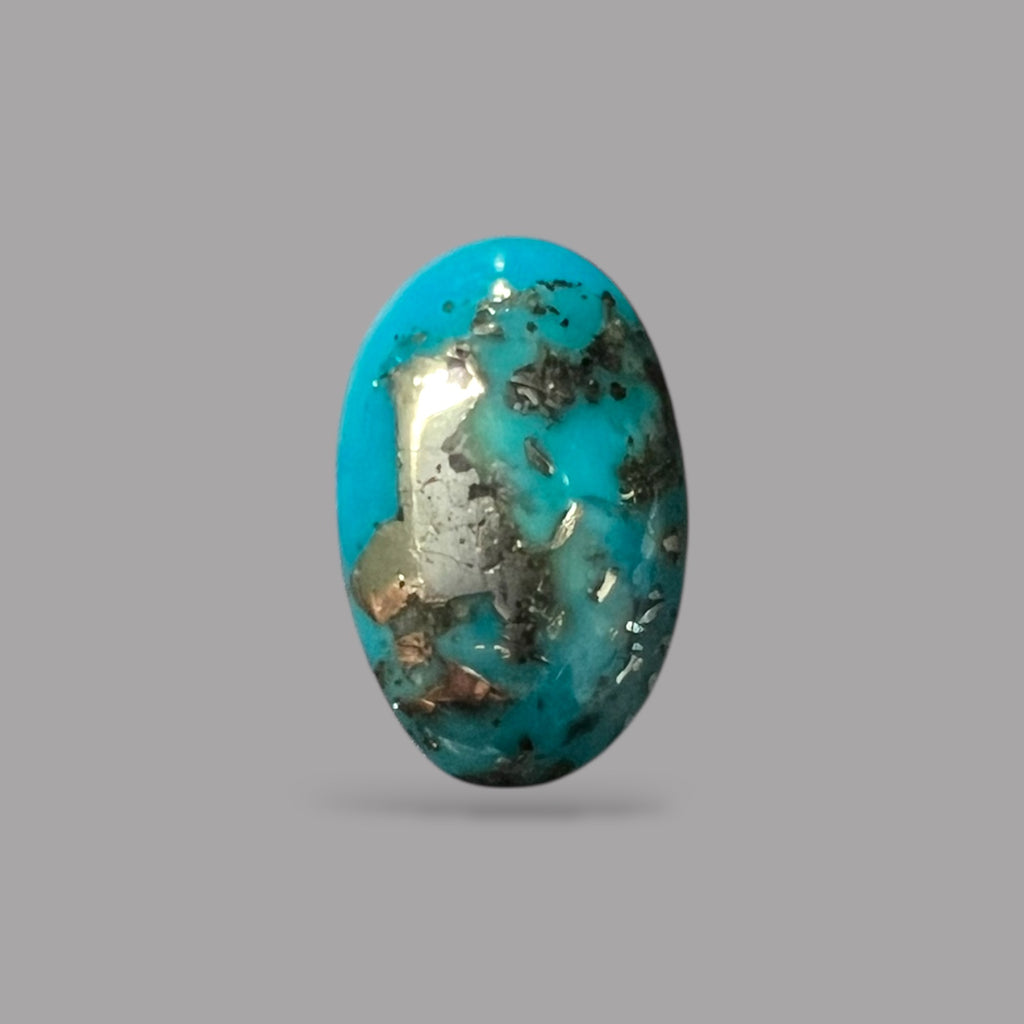 Natural Turquoise Stone 3.89 Carats 13.1 x 8.3 x 4.5 mm in Oval