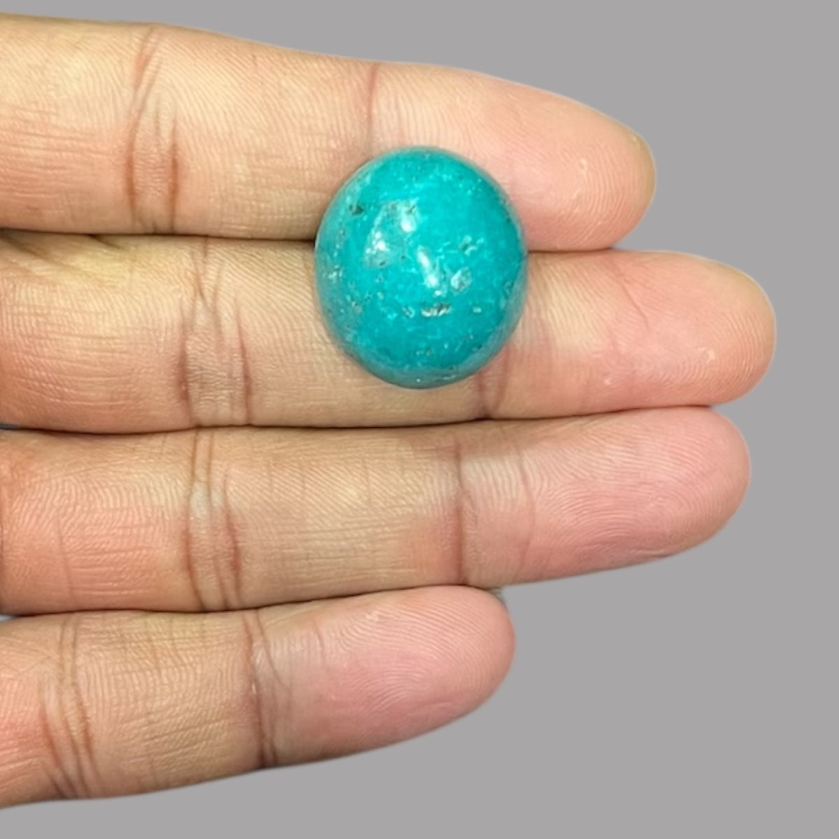 Natural Turquoise Stone 32.64 Carats 22.2 x 19.4 x 12.7 mm in Oval