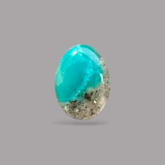 Natural Turquoise Stone 4.06 Carats 12.5 x 10 x 5.1 mm in Oval