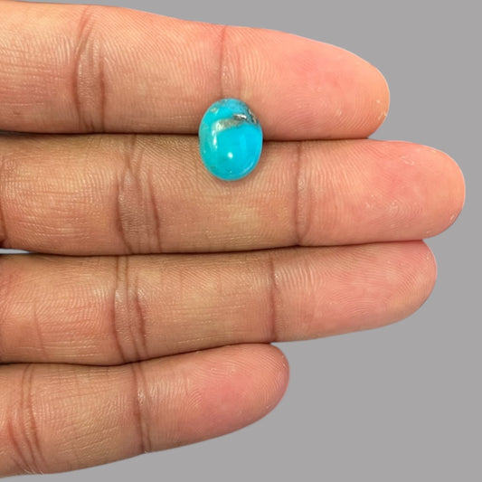 Natural Turquoise Stone 4.07 Carats 12.5 x 10 x 5.1 mm in Oval