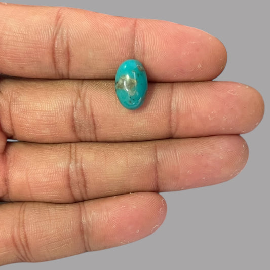 Natural Turquoise Stone 4.20 Carats 13.4 x 9.6 x 4.6 mm in Oval