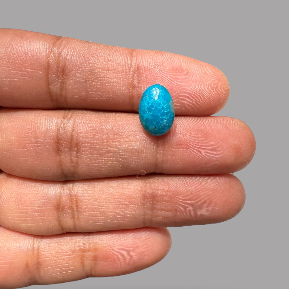 Natural Turquoise Stone 4.29 Carats 13 x 8.7 x 5.5 mm in Oval