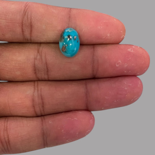 Natural Turquoise Stone 4.34 Carats 14.7 x 9.1 x 5.4 mm in Oval