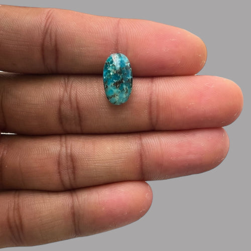 Natural Turquoise Stone 4.38 Carats 13.7 x 8.1 x 5 mm in Oval