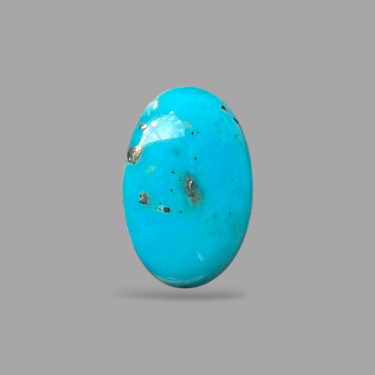 Natural Turquoise Stone 4.45 Carats 14.8 x 9.9 x 4.7 mm in Oval