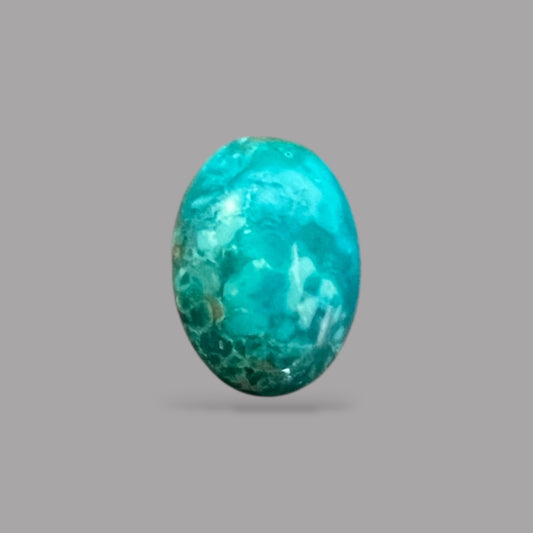 Natural Turquoise Stone 4.49 Carats 13.6 x 10.5 x 5.3 mm in Oval