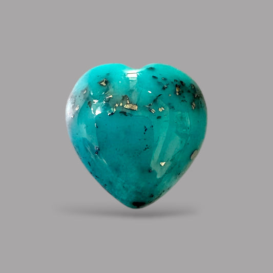Natural Turquoise Stone 4.51 Carats 10.98 x 10.84 x 5.48 mm in Heart