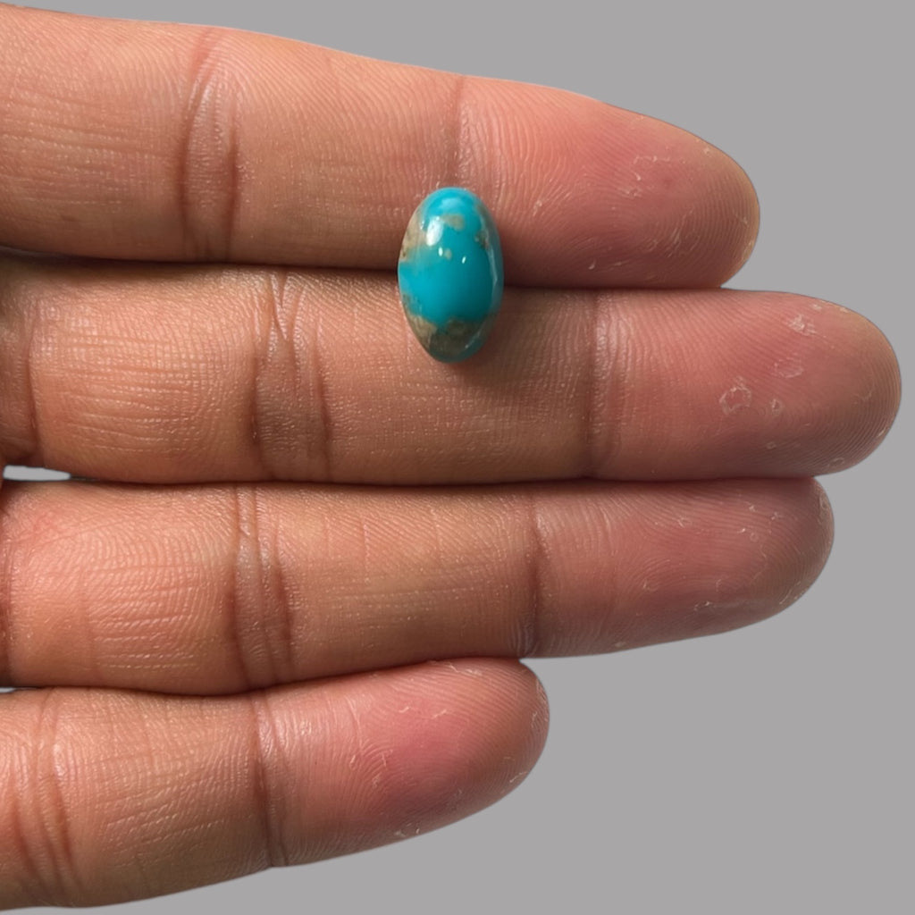 Natural Turquoise Stone 4.57 Carats 14.2 x 8.4 x 6 mm in Oval